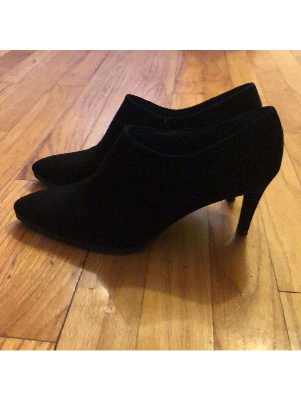 Stuart Weitzman Black Suede Ankle Booties